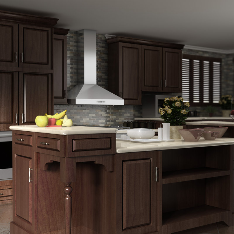 400 CFM Ducted Wall Mount Range Hood in Stainless Steel 