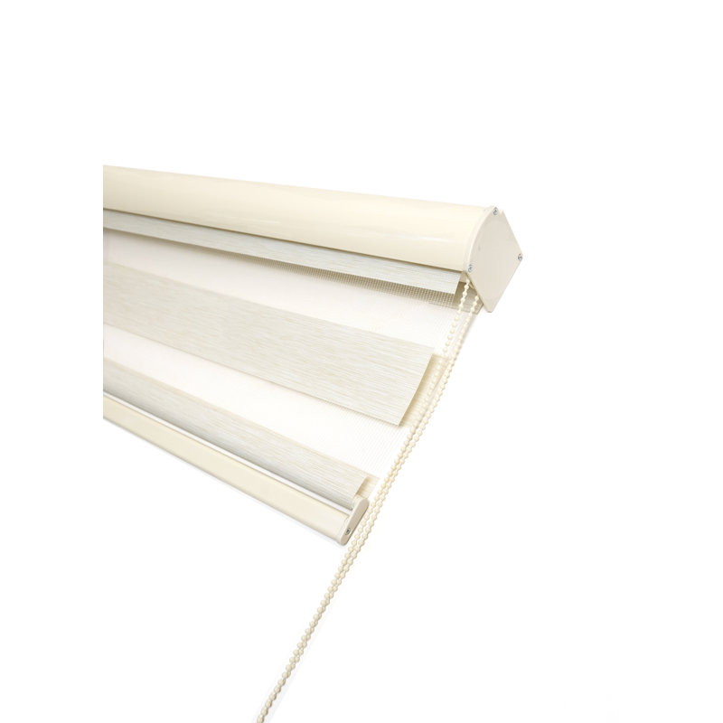 Store à enroulement diaphane sur mesure Ahyaan, l 42 po x L 78 po, Crème
