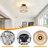 Katona Crystal Ceiling Light Fixture, Modern Semi Flush Mount Ceiling Light Hallway Light Fixtures Ceiling Flush Mount Light Fixtures for Kitchen Bedroom Bathroom Entryway-401452254