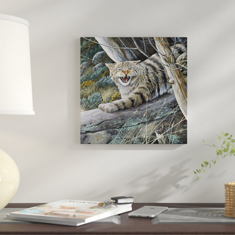 « lynx », impression sur toile, H 48 po x l 48 po x P 1,5 po, Toile tendue, Pas de tapis