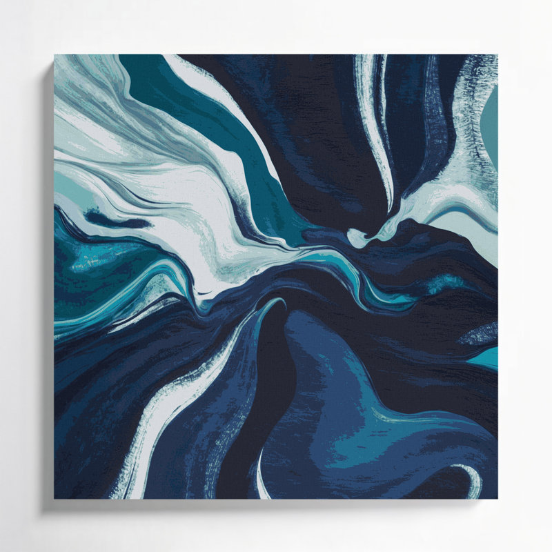 «Lyrical Abstraction 86», art mural sur toile grise, H 8 po x l 8 po