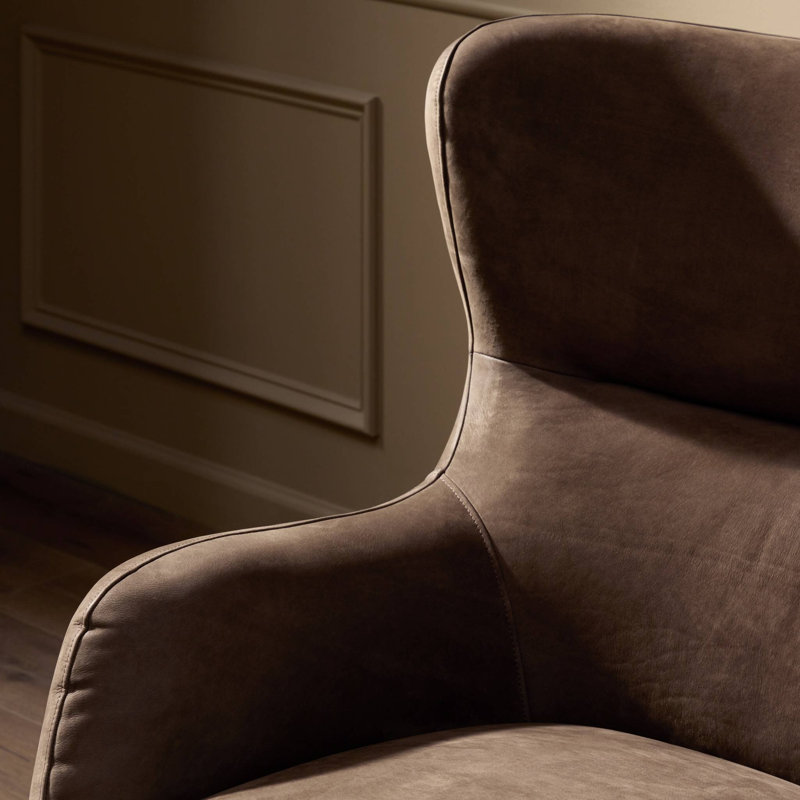 Mardell Swivel Chair-Nubuck Cigar