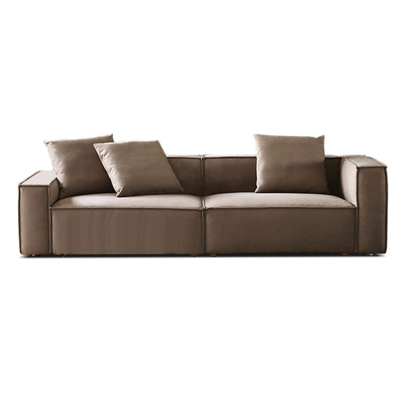 Coffee 100% Polyester Modular Sofa cushion couch, 26.38" H x 110.24" W x 37.40" D, 4