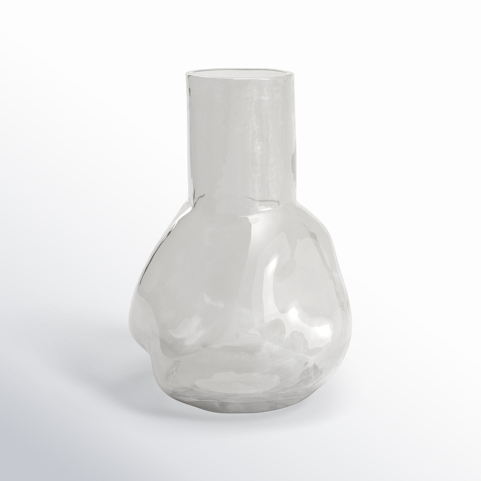 Filia Ceramic / Porcelain Table Vase, White, 11.81" H x 8.25" W x 8.25" D