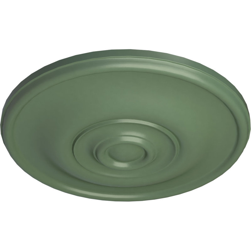 Endurathane Jefferson Ceiling Medallion, 11 3/4"OD x 3/8"P (Fits Canopies up to 2 7/8"), Hand-Painted Athenian Green Finish