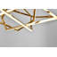 Lustre 25 lumières DEL en acier inoxydable doré à intensité variable avec diffuseurs en acrylique blanc-574124019