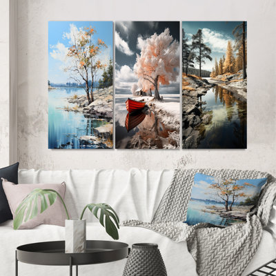 «Lonely Tree Archipelago», 3 pièces sur toile