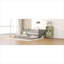 Lit plateforme en bois massif gris ardoise pour lit d'invité avec lit gigogne escamotable et garde-corps-129225237