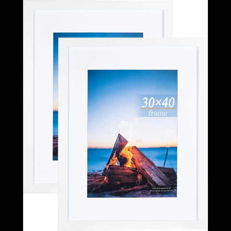 Olayinka White Solid Wood Single Picture Frame