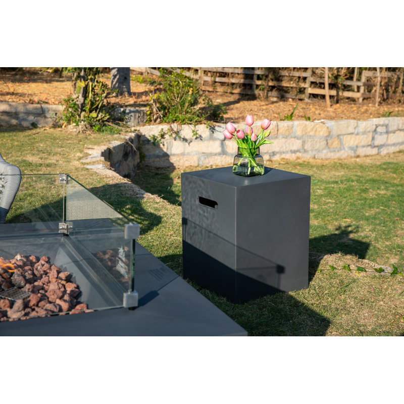  16" Square Propane Tank Cover, Dark Gray
