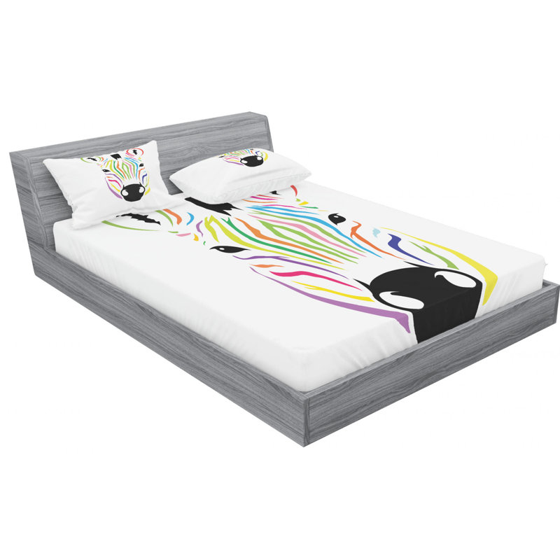 Microfiber Sheet Set, Queen Sheet Set with Fitted Sheet