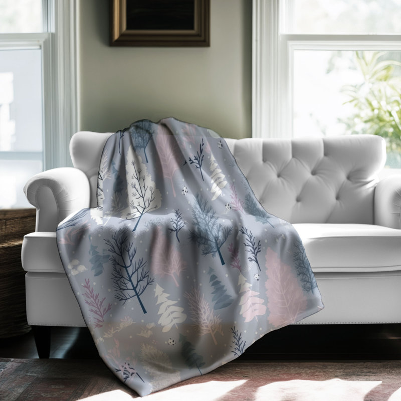 Couverture Whispering Winter Heights - 1 pièce Sherpa Premium, Lit simple