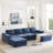 Luxurious Modular Sectional Sofa For Versatile Living Spaces, Enhancing Comfort And Style-739936024