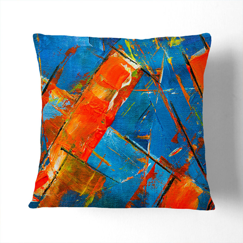 Abstract Square Throw Cushion, 40 x 40 cm