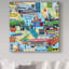 « blue map », art sur toile-31333014
