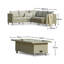 Rattan Corner Sofa - 5 Seater - Grey - Raised Dining Coffee Table
