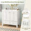 Meuble-lavabo simple 36 po avec plateau en résine Ricardas