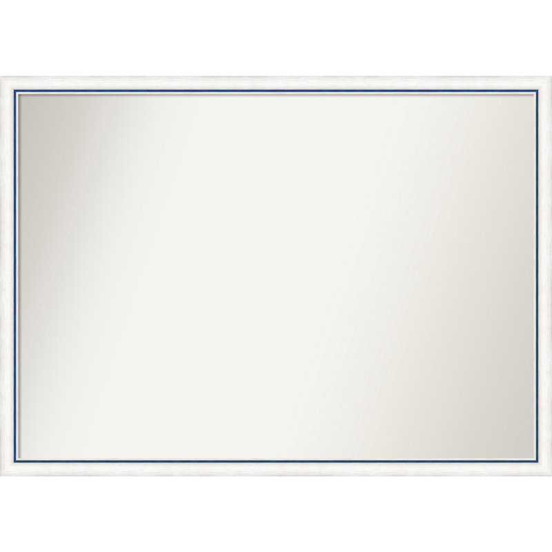 Miroir Jeritah, 29,25 po x 40,25 po, Blanc / bleu, Rectangle