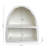 15.16" Nordic Style White Arched Wall-Mounted Shelf, Wall Storage Organizer for Cosmetics & Cups