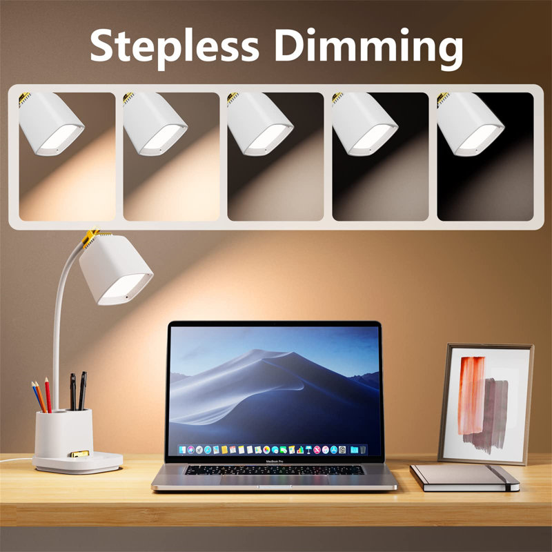 Asilee Desk Lamp, White