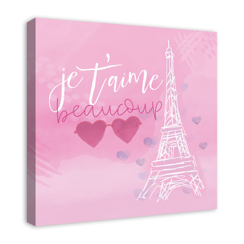 Art sur toile t’aime beaucoup Mapother, H 12 po x l 12 po x P 1,25 po