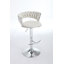 Ensemble de 2 tabourets de bar, avec repose-pieds chromé et base pivotante en velours à hauteur réglable et tabouret de bar simple chromé-1759001158