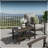 Square Brown Metal Outdoor Side Table, 2-Tier All-Weather Patio End Table With Durable Construction And Versatile Design-959849494