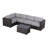 High-Density Polyethylene (HDPE) Wicker Fully Assembled 4 - Person Seating Group with Cushions