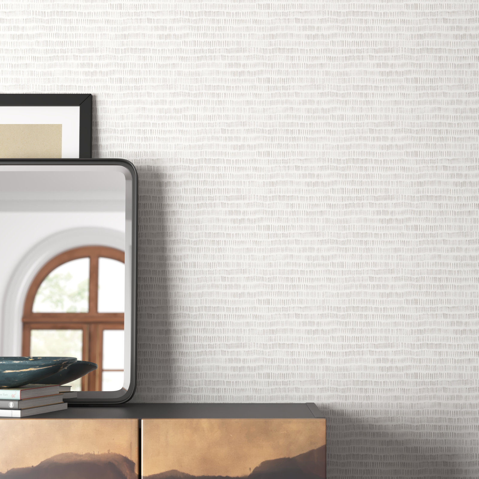 Baylor Modern Striped Wallpaper, Gray 