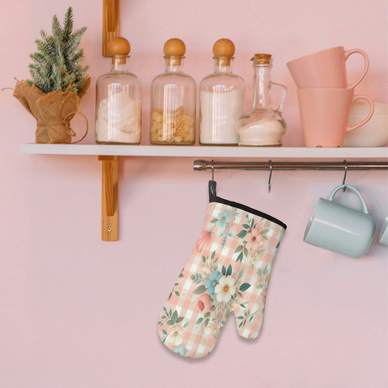 Gingham Fun Oven Mitt Cotton Twill