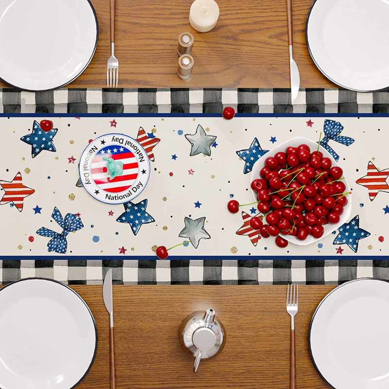 Gersende Patriotic Dining Linens, 72" L x 13" W