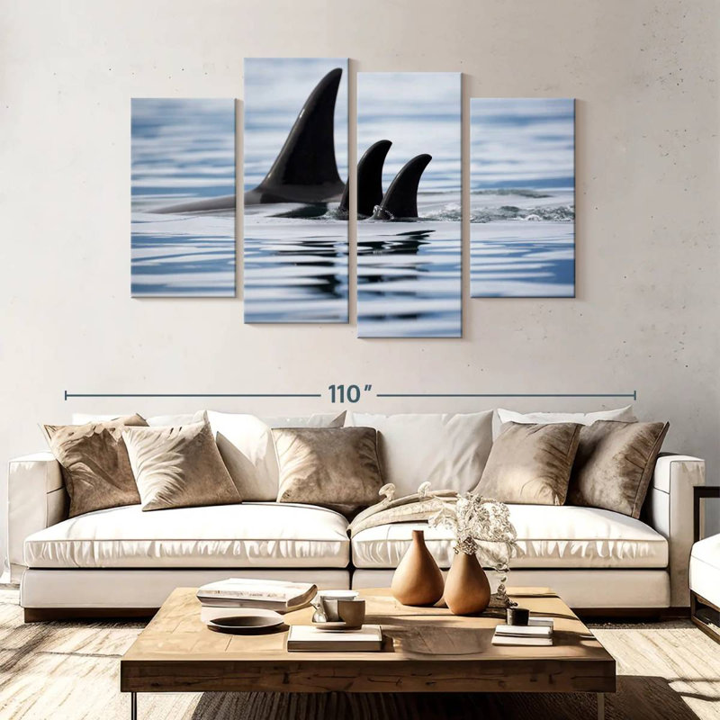 Brampt Killer Whale Fins, 54" H x 84" W