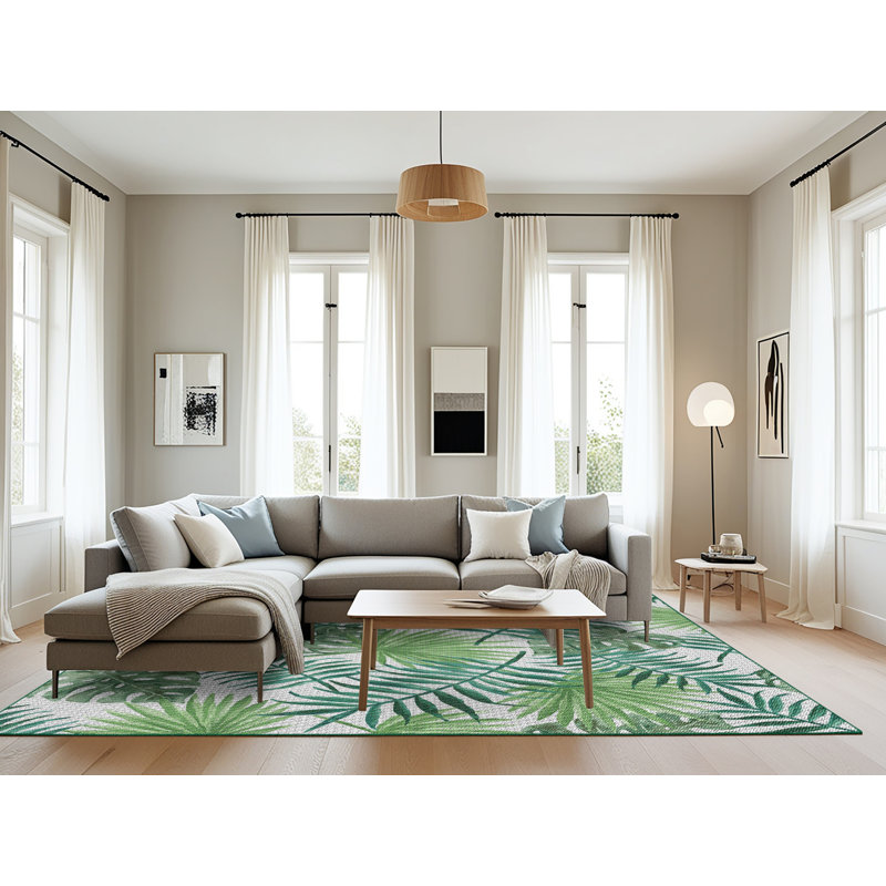Lenard Floral Indoor Rug, Rectangle 8' x 10'