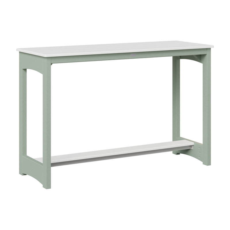 Table de bar Berlin Gardens, 38.5" H x 60" W x 22" D, Blanc, Écume de mer, écume de mer
