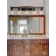 Applique murale de salle de bain 35 lumières rustique 35 po avec abat-jour en verre et accent de bois, luminaire campagnard moderne