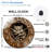 Wooden Animal Wall Clock with Raccoon Design Art - 12'' Modern Glass Wall Clock