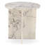 Giza 20" Side Table in Alabaster Marble