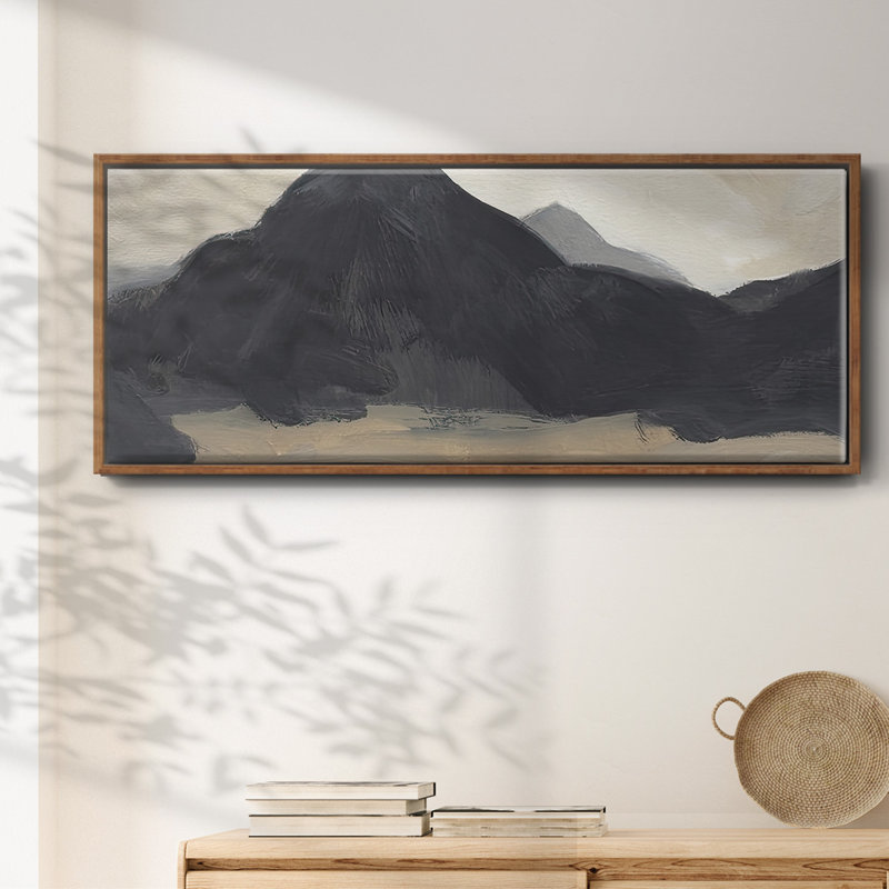 Mountain Range VII- Framed Canvas, 20" H x 50" W