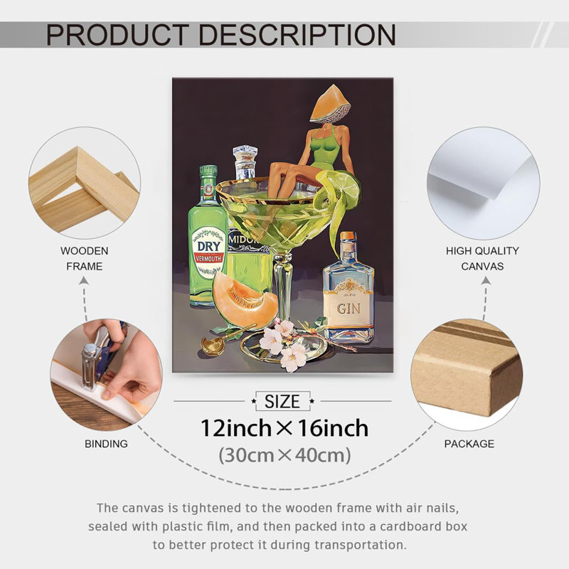 1 Piece Wrapped Canvas Wall Art