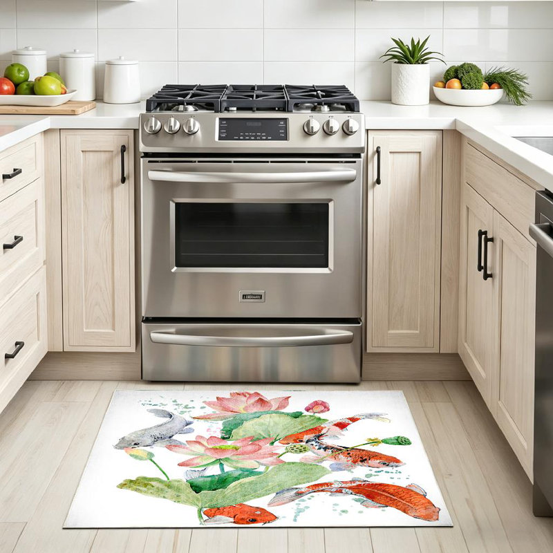 Tapis rose lavable à la machine japonais, Rectangle 32" x 47"