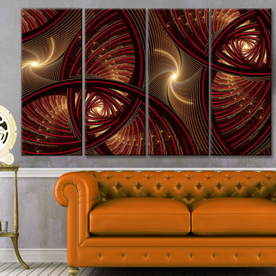 « brun symétrique fractal », impression à multiples images sur toile