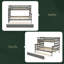 Lit superposé simple au-dessus de double en bois-69899881
