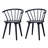 Burkes Modern Black Spindle Back Dining Set With Chairs-100892024
