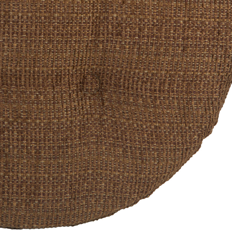 Non-Slip Textured Barstool Seat Cushion, 14-Inches Round, Chocolate Brown