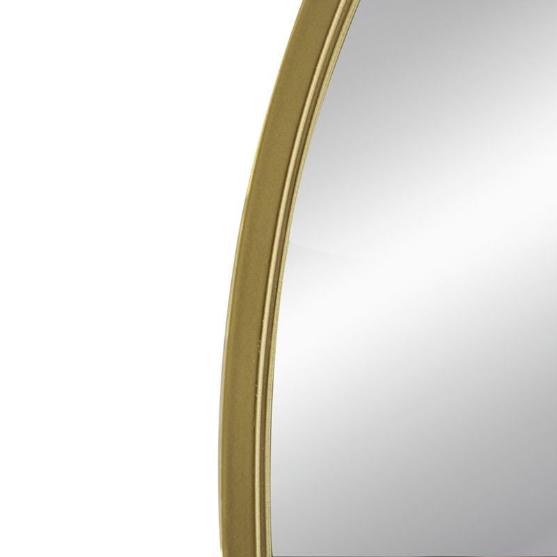 33" X 31"  Arched Decorative Accent Mirror With Iron Gold Frame, Wall Deor For Bathroom, Bedroom, Entryway, Mantel, Mirror