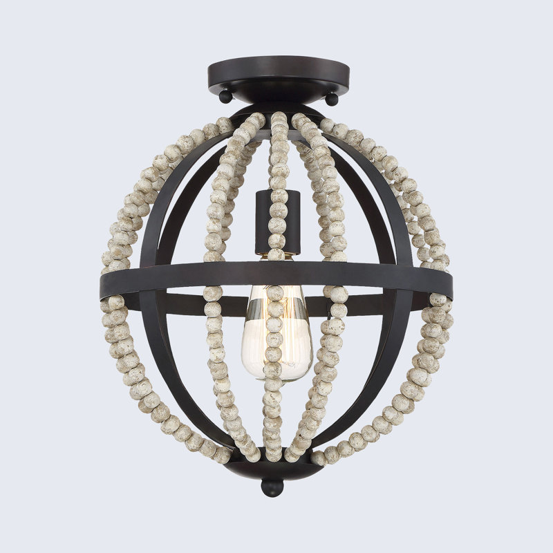 Plafonnier encastré sphérique unique et spectaculaire à 1 lumière de 12 po Ethelann