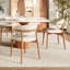 Ensemble de salle à manger 86,6 / 93,7 de style campagnard à double caisson avec table rectangulaire arrondie et chaises rembourrées-2005543301-2005543306