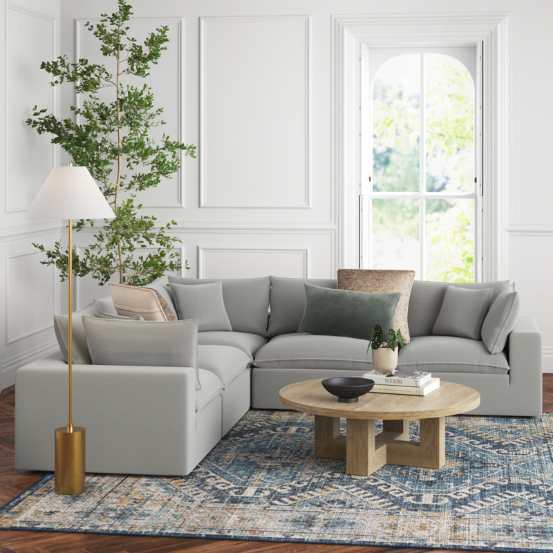 Ellaria 5 - Piece Modular Upholstered L-Sectional, Peyton Slate
