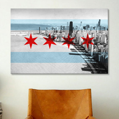 Chicago " Chicago City Flag (Downtown Skyline) " by ICanvas