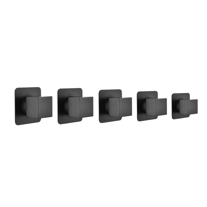 Master Shower Volume Control - 3/4" Cast Metal Valve, Matte Black, Adjustable Brass Handle, Corrosion & Rust , 3.48 In. W X D 2.25 H, 4.81 Lb Valve Metal, And
